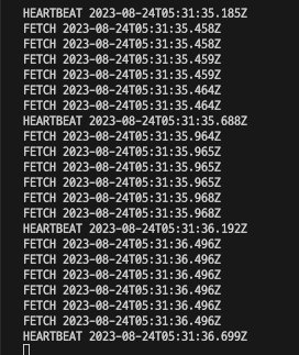 입력한 333ms보다는 느리지만 session timeout 되지 않고 잘 작동한다